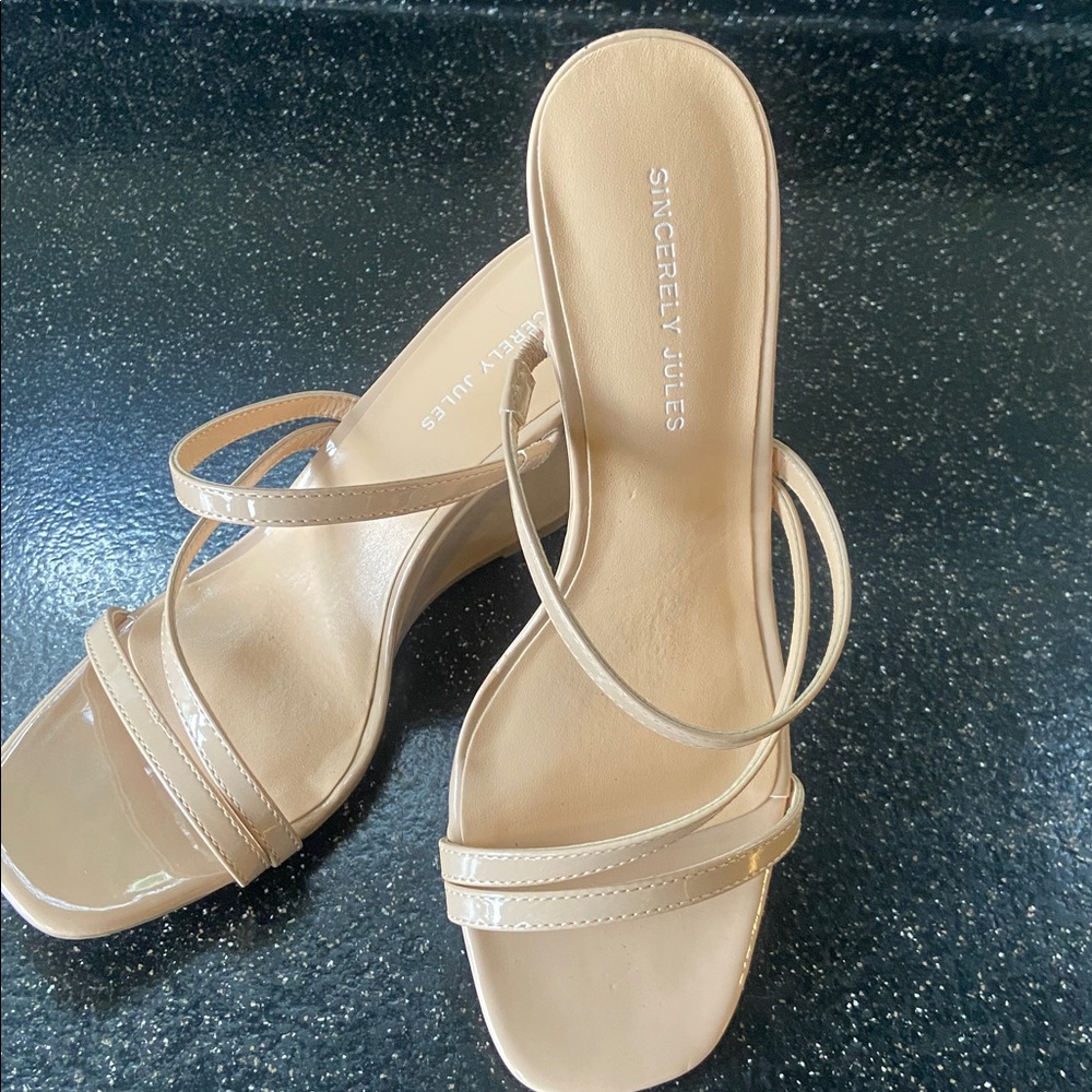 Sincerely Jules Beige Strappy Sandals